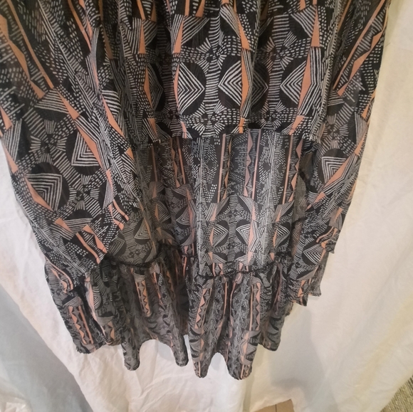 MATERIAL GIRL DRESS. size Lg             Grey, Black, Peach - Picture 1 of 4